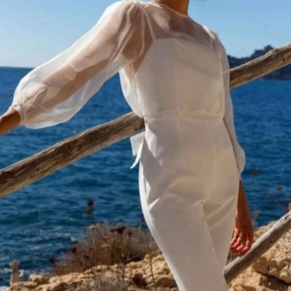 Tops - Silk Bridal Organza Wedding Cover Up / Topper (NWOT)